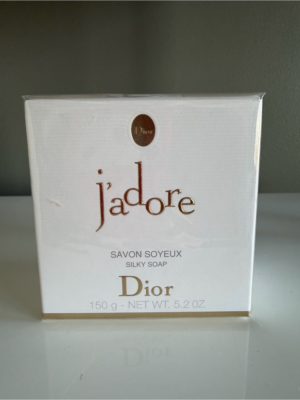 Dior J'adore Silky Soap – White with Gold Accents